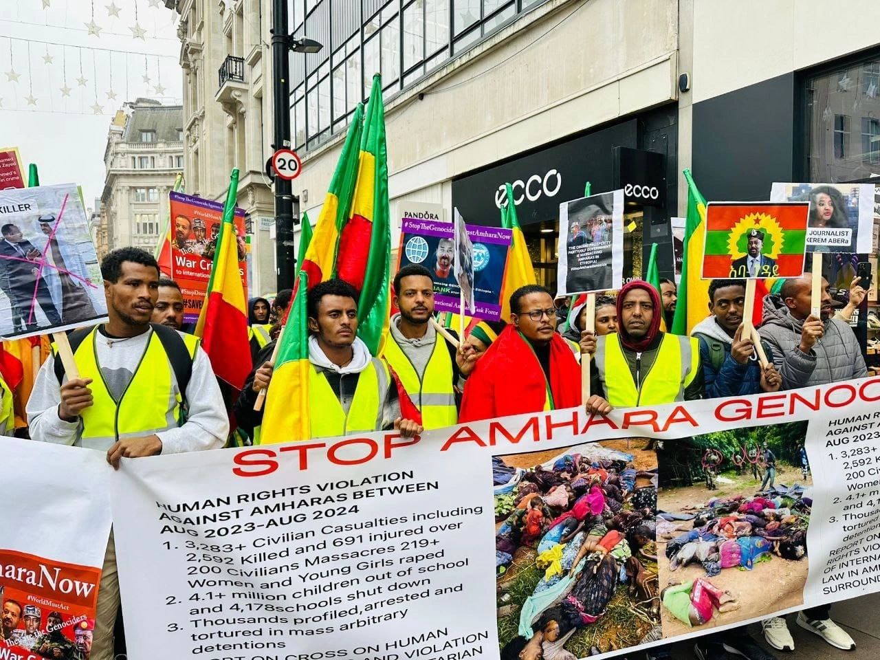Amhara peaceful protest, London