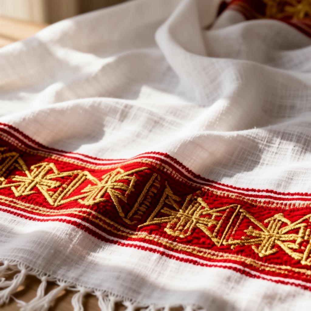 Embroidered tibeb detail